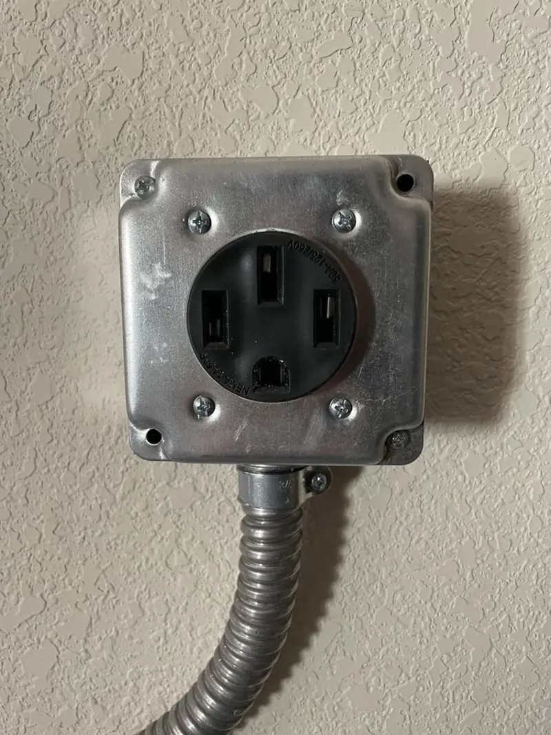 NEMA 14-50 outlet installed for Electrical Panel Upgrade in Bend